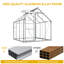 Serre en polycarbonate à double paroi 6 pi x 6 pi avec cadre en aluminium