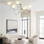 Peter Bristol Helium 5-light extra large LED chandelier in matte black finish with glass shades-567749362