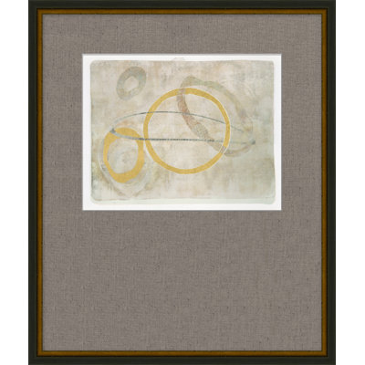Gold Geometrics 1 - Peinture encadrée sur papier