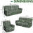 Premium Fabric Reclining Living Room Sofa With Drop Down Table And Cup Holders-410176366