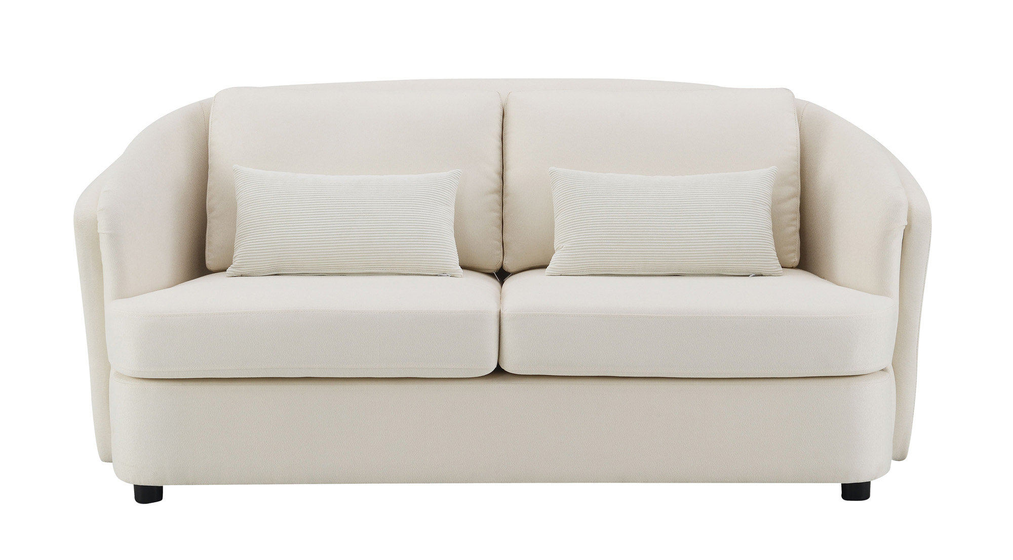 Latitude Run® Linen Loveseat With 2 Toss Pillows | Wayfair