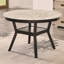 Ensemble de salle à manger 5 pièces Mella - Table ronde en faux marbre avec 4 chaises Parsons en velours, finition espresso foncé-730240957