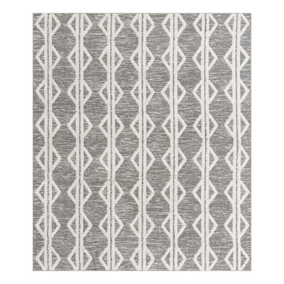 Tapis gris en coton Casa
