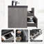 Meuble-lavabo flottant gris ciment 60 po avec plateau en résine et sable quartz