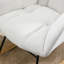 Chaise berçante rembourrée en velours Mid Century