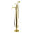 Kingston Brass Arcticstone 65-Inch Solid Surface Oval Double Ended Freestanding Tub With Faucet Combo And Drain-114103886