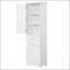 Grande armoire de rangement pour salle de bain avec deux tiroirs de différentes tailles et tablette réglable, panneau de fibres à densité moyenne avec finition peinte pour les salles de bain modernes-132922386