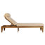 Chaise longue en bois d'acacia avec dossier et coussin ajustables-1244945358