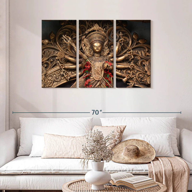 Adella Durga Puja, 28" H x 45" W