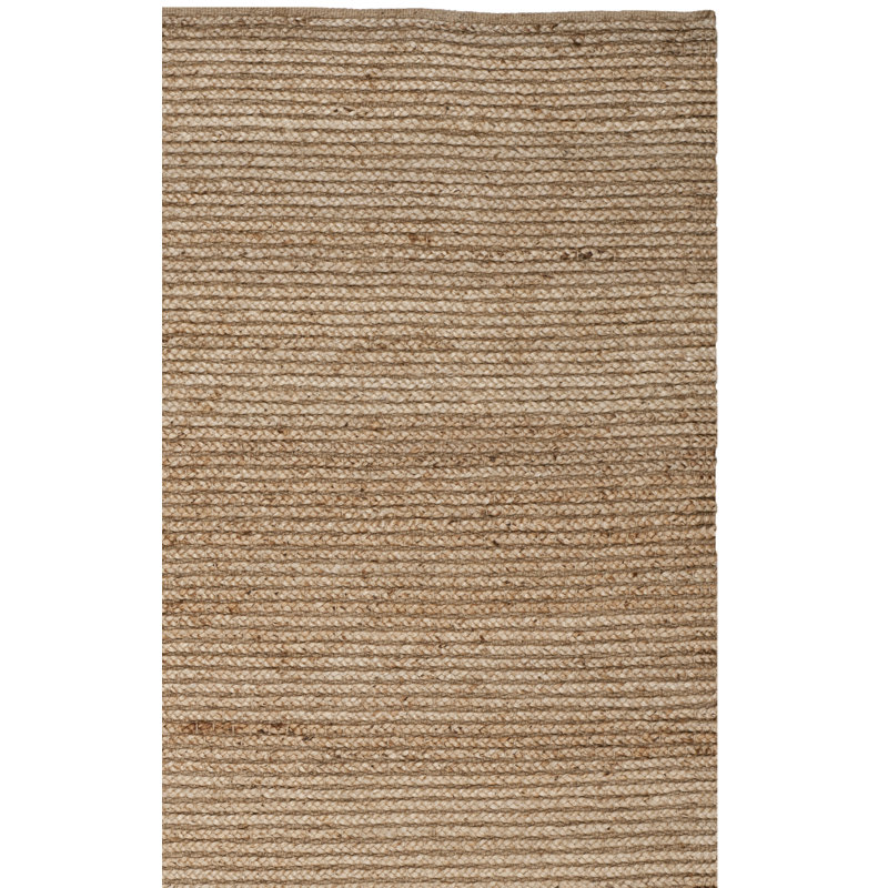 Tapis de couleur unie en jute tissé à la main Doleman Cape Cod, Carré 12 pi