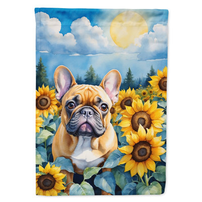 Alaskan Malamute in Sunflowers House Flag