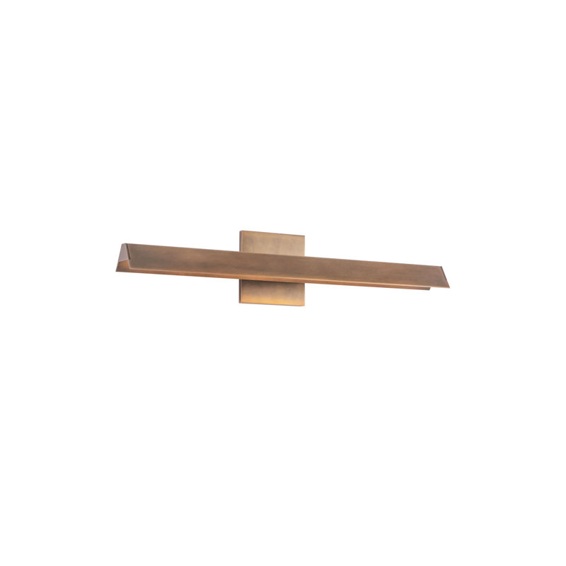 Galleria 15-in Brass dimmable LED Wall Sconce, 23-in, Antique Brass