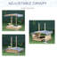 Bac à sable carré en bois massif avec couvercle Outsunny 41,75 po x 47,75 po-92914325
