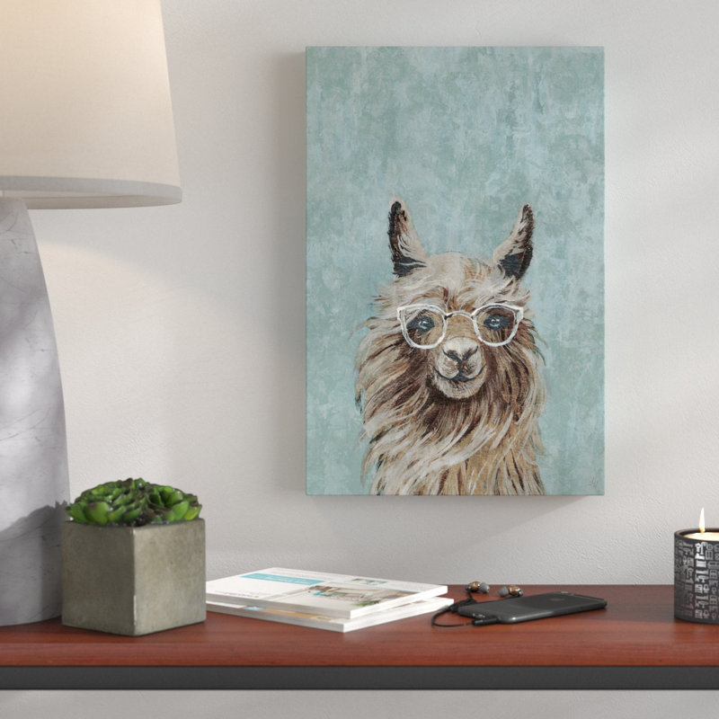 «Llama Model», reproduction sur toile, H 12 po x l 8 po x P 1,5 po