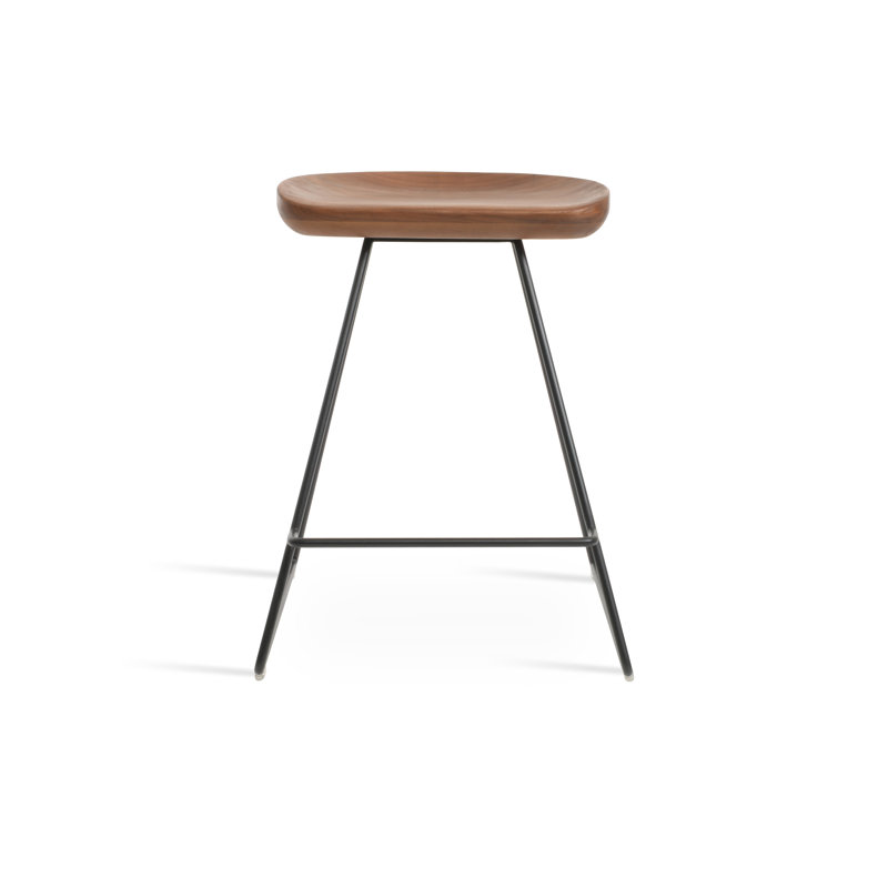 Cattelan PR Bar Wire Stool, Black/Walnut