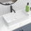 Lavabo vasque de salle de bain rectangulaire 24 "X 14" en porcelaine