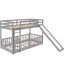 Lit simple superposé au-dessus de gris - stable et avec glissade et option de chambre à coucher-1110366353