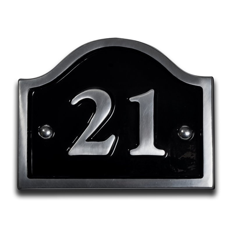 Jaclynn 11.5cm H Reflective Metal House Number, 21