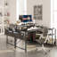 Selman L-Shaped Metal Base Writing Desk-529517854