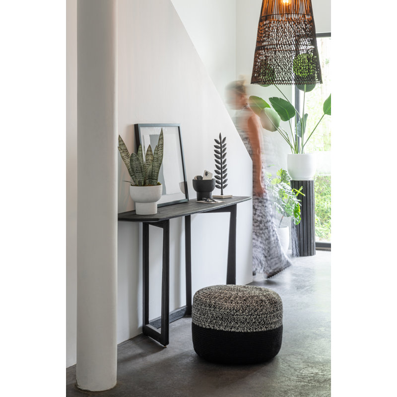 Akeiba Wood Plant Stand, Black