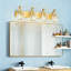 Luminaire de meuble-lavabo moderne à 4 lumières avec accents en cristal, applique murale dorée à intensité variable pour le maquillage et miroir, installation facile de 32,67 pouces-499878001-499878000-499877963