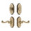 Grandeur Arc Short Plate Entry Set with Newport Lever in Vintage Brass