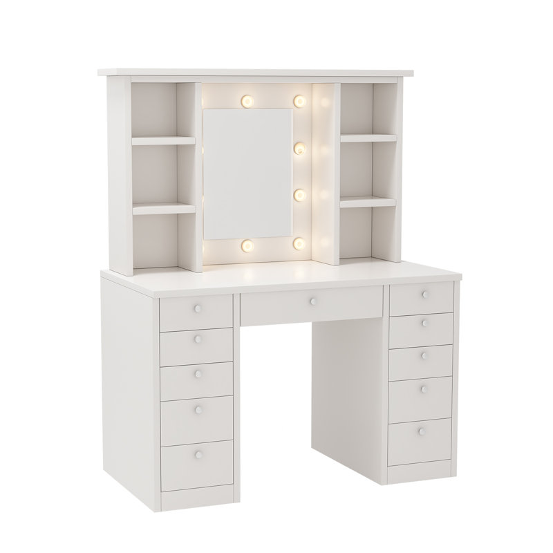 Bureau de coiffeuse avec miroir lumineux à maquillage