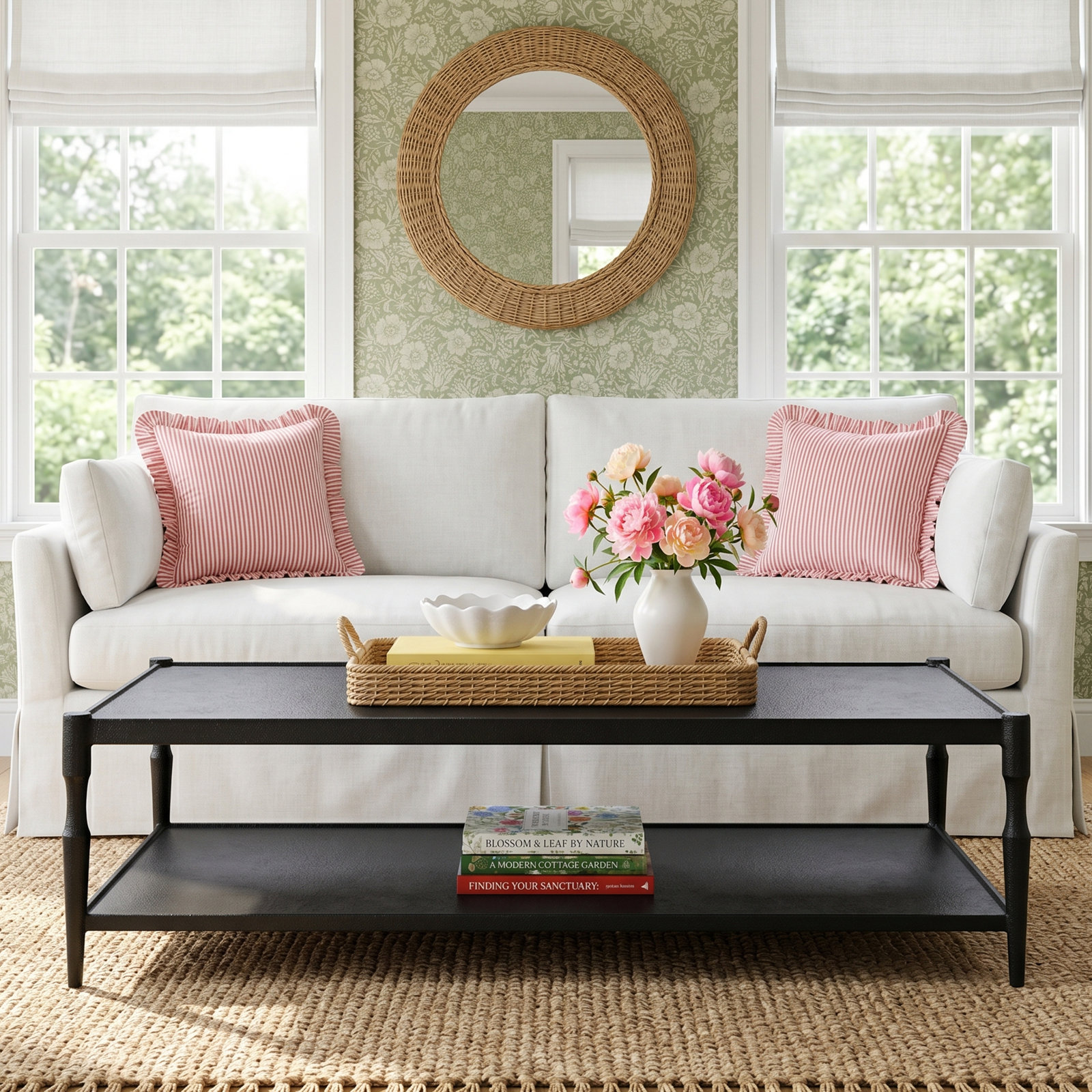 Augusta 57" Iron Coffee Table
