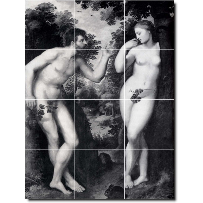 Carreau de céramique décorative 36 po x 48 po 12 po x 12 po, Illustration de Peter Rubens, peinture W07710