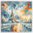 Abstract Eiffel Tower Wrapped Canvas Wall Art-1191765619