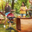 Barbecue électrique électrique 1350W antiadhésif à 4 températures pour le camping extérieur - rouge