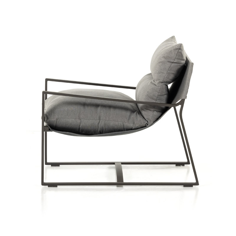 Avon Outdoor Lounge Chair, Charcoal