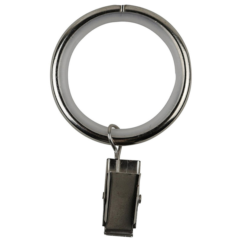 Anneaux de rideau 1,8 po Preusser, Acier brossé