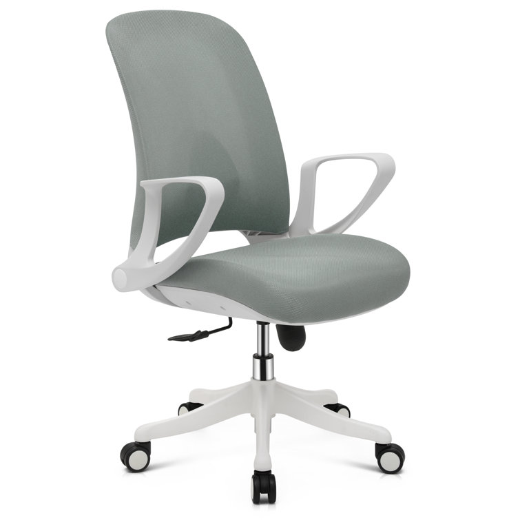 Home Office Chair Ergonomic Desk Chair PU Leather Task Chair Executive Rolling Swivel Mid Back Computer Chair with Lumbar Support Armrest Adjustable