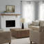 Lighting, 27 po, lampe de table, résine noire, abat-jour beige, moderne