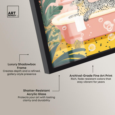 «Seal in a Bathaign Shadowbox Print Fun Bathroom» par Art Remedy