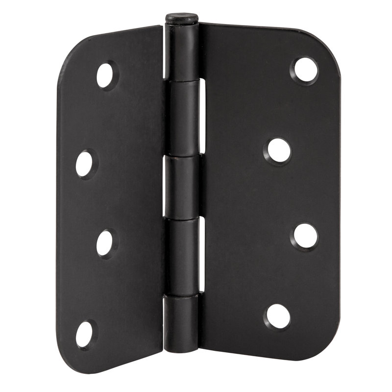 Design House 189522 Door Hinges For Interior Doors 6-pack 4-inch X 4-inch – Rounded 5/8-inch Radius Steel Door Hinge – Antique Brass – Fits Standard Doors