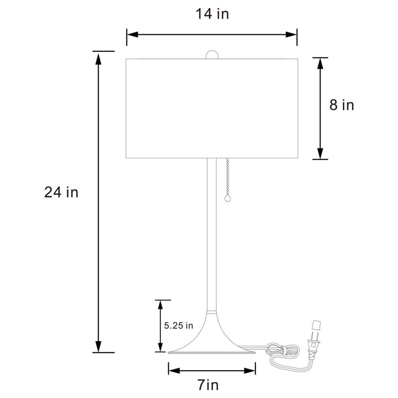 Lampe de table en métal Bellflower