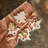 Foreside Home & Garden Set of 4 Tree Boards Whitewash Wood with Leather Tie