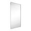 Miroir de salle de bain chromé avec coins carrés, miroir rectangulaire en acier inoxydable avec cadre en acier inoxydable-729190139-729190143