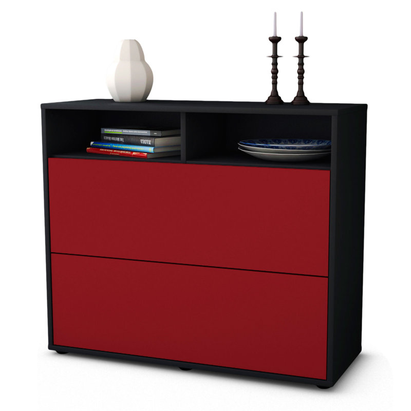 Quarry 92cm Sideboard, Anthracite/Red