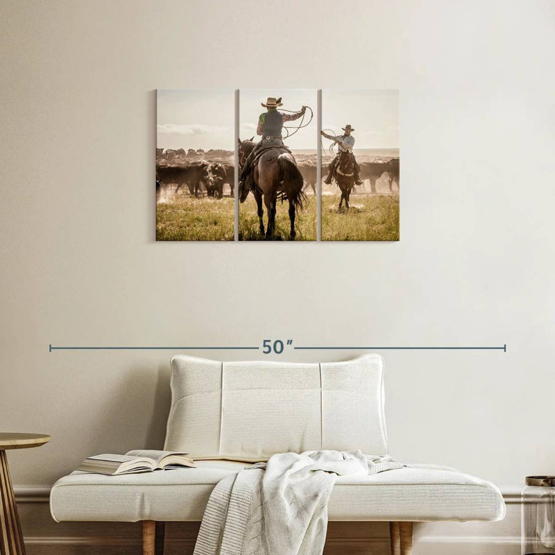 Brampt Cattle Drive Day, 20" H x 33" W