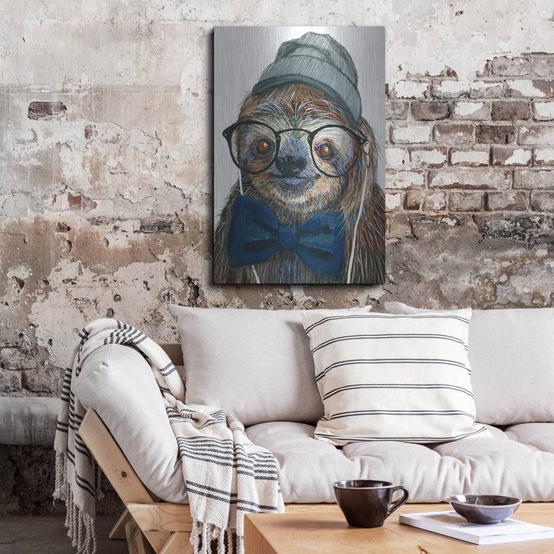 Hipster Sloth par Melissa Symons, H 36 po x l 24 po