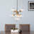 7 - Light Gold/Black Cluster Pendant