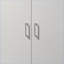 Armoires, armoire de rangement à deux portes moderne blanc cassé l 23,5 po x P 12 po x H 60 po | Panneau de particules | Chambre à coucher