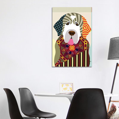Clumber Spaniel by Lanre Studio - Wrapped Canvas Gallery-Wrapped Canvas Giclée