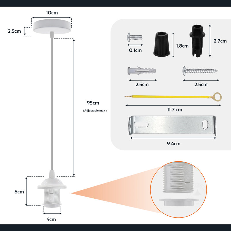 Germanos 2 - Light Single Pendant, No, White