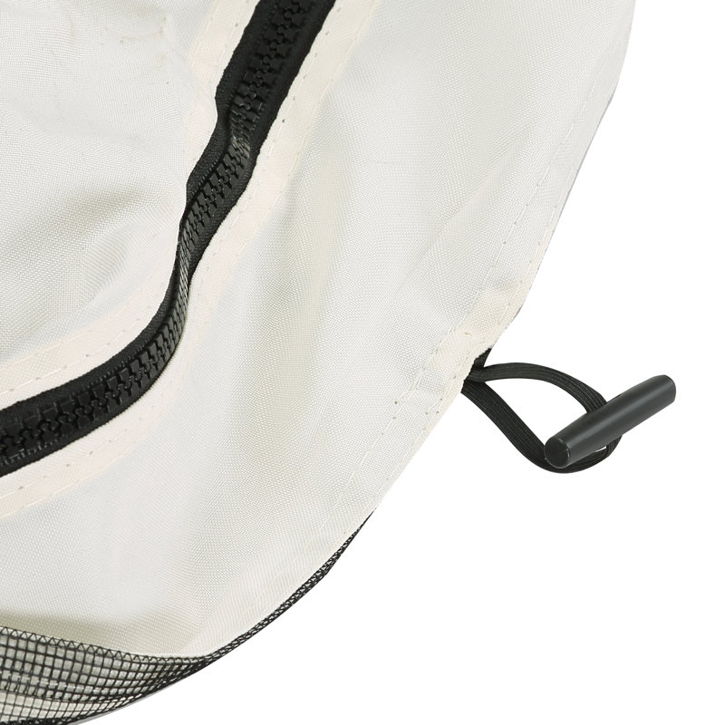 Cream White Polyester Mesh Screen for 12' x 12' Gazebo