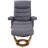Aaleyah Faux Leather Swivel Recliner with Ottoman - 360° Swivel, 143° Recline
