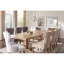 Chaise rembourrée Idalou capitonnée beige et miel rustique-357335836-376707618